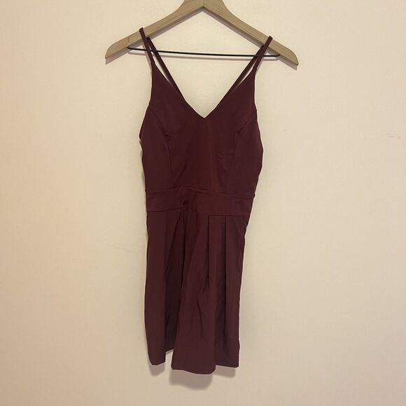 NWT Halara Breezeful Pocket Quick Dry Slip Romper in Amaranth Women's Size Small - Picture 10 of 10